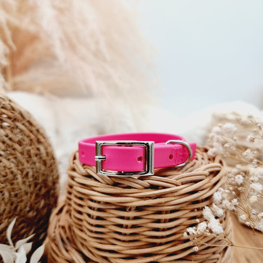 Passion Pink (SI)- Size XXS (12mm)* - Mini Biothane Dog Collar