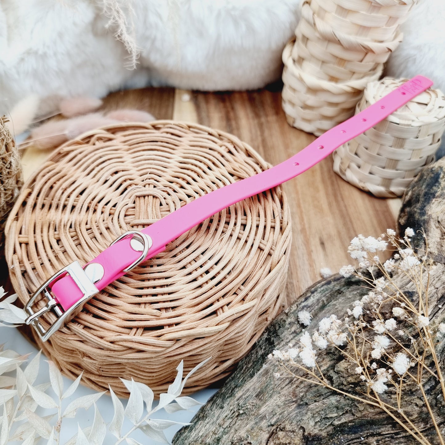 Passion Pink (SI)- Size XXS (12mm)* - Mini Biothane Dog Collar