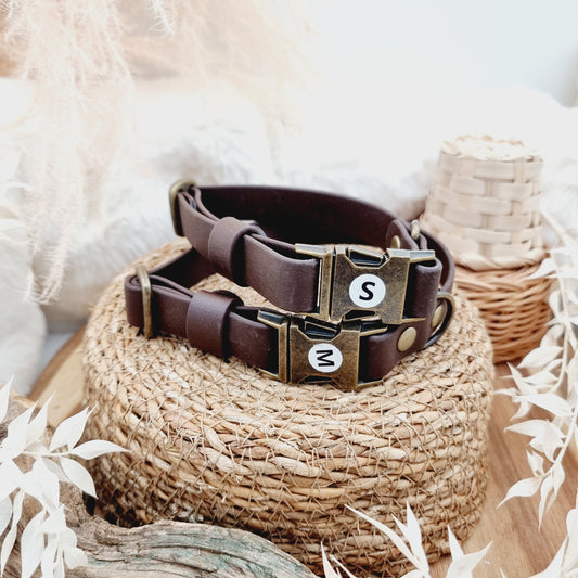Dark Brown (AB) - Biothane Fast Release Buckle Dog Collar