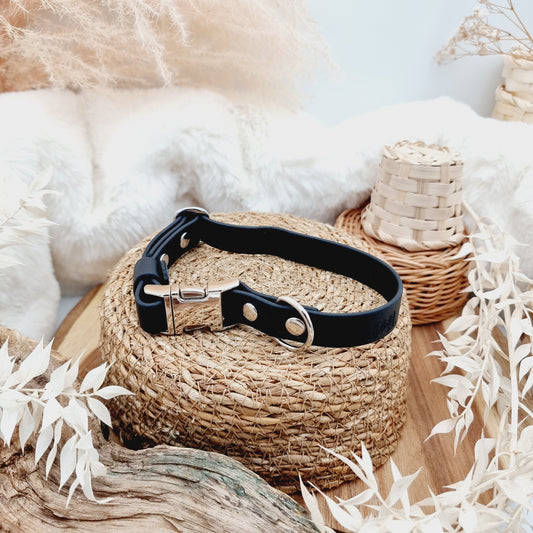 Black (SI)- Biothane Fast Release Buckle Dog Collar