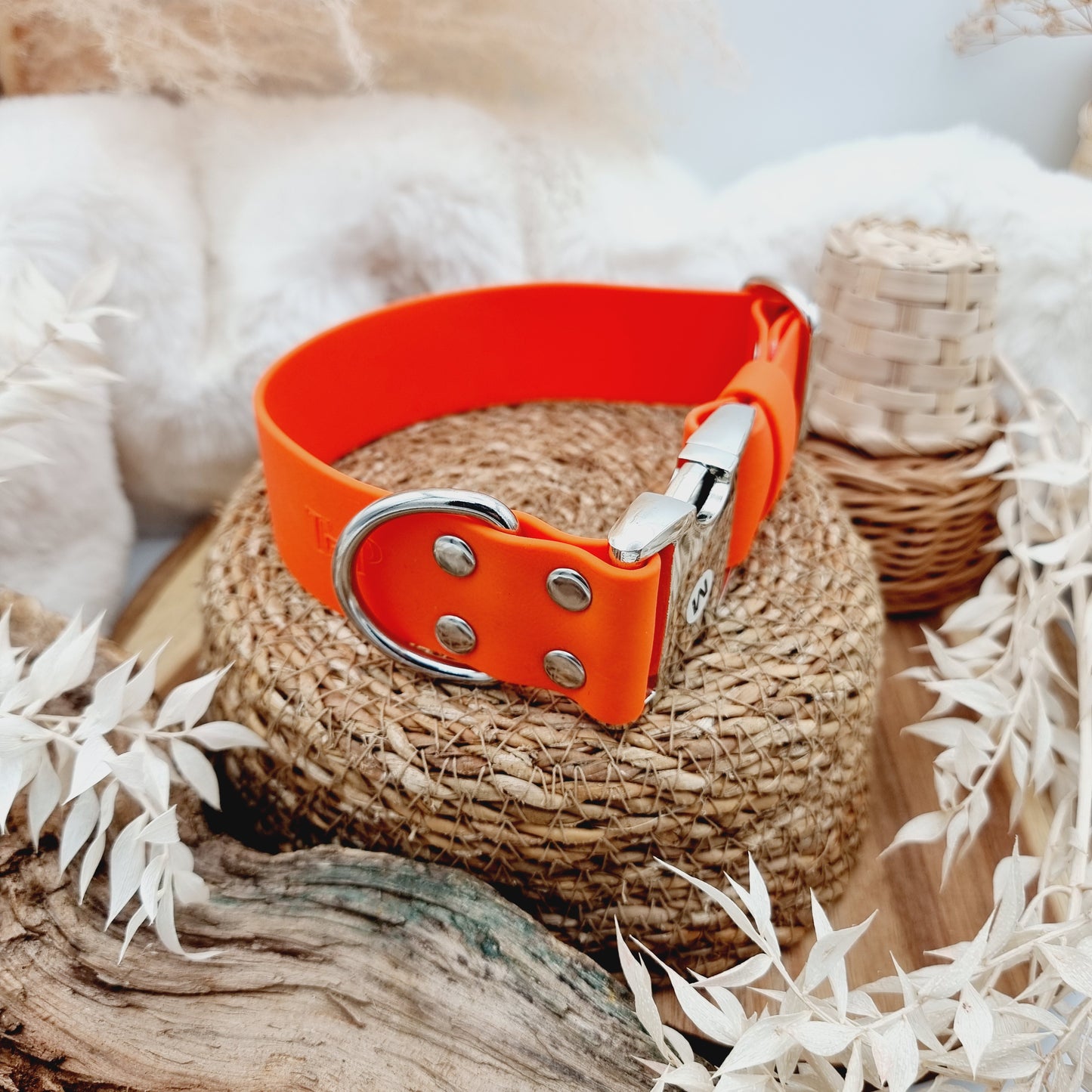 Neon Orange - Wide Fit - Quick Release Biothane Dog Collar