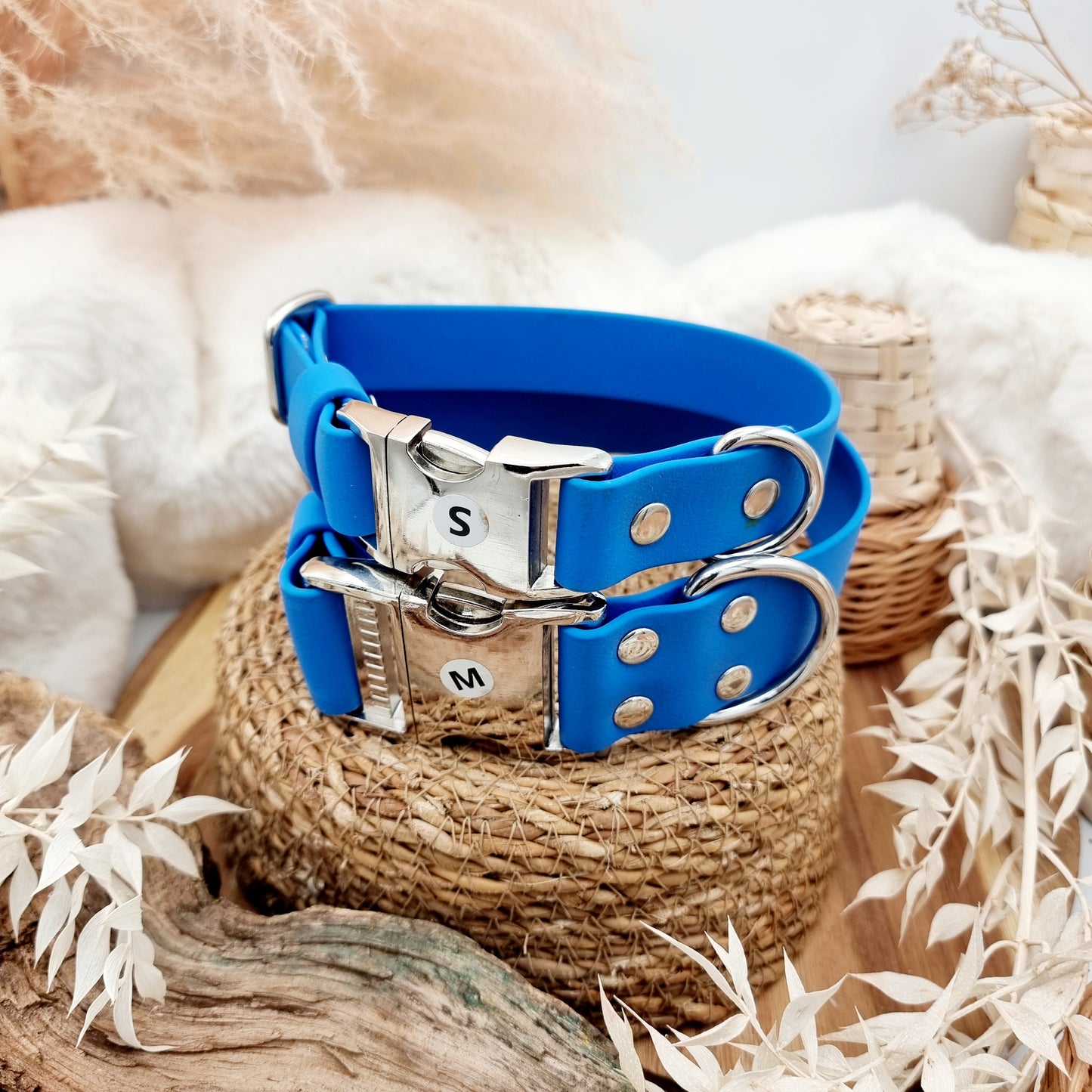 Ocean Blue - Wide Fit - Quick Release Biothane Dog Collar