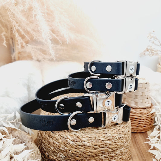 Black - Everlast Quick Release Biothane Dog Collar