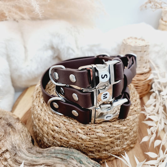 Dark Brown - Everlast Quick Release Biothane Dog Collar