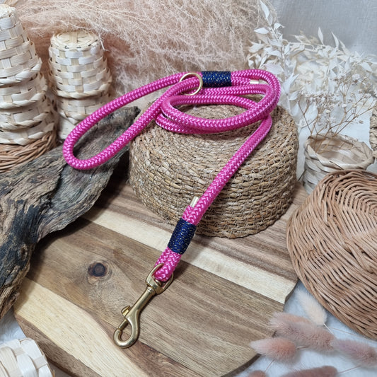 Pink & Navy (RG - 120cm) - Rope Dog Lead