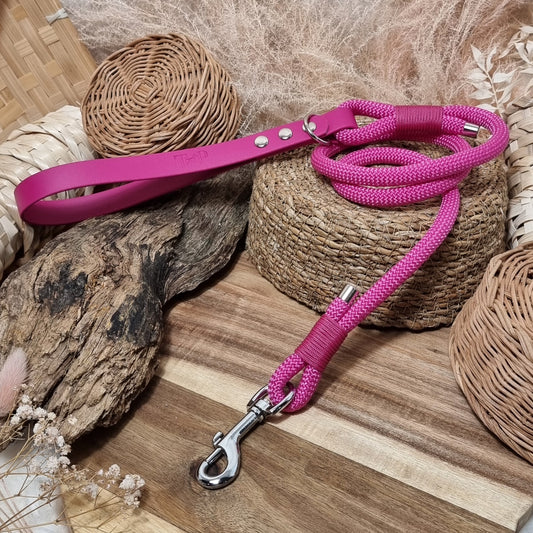 Pink / Magenta (120cm length) Rope Biothane Dog Lead