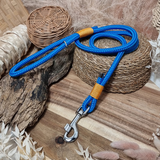 Blue / Orange SI (120cm length) Rope Dog Lead