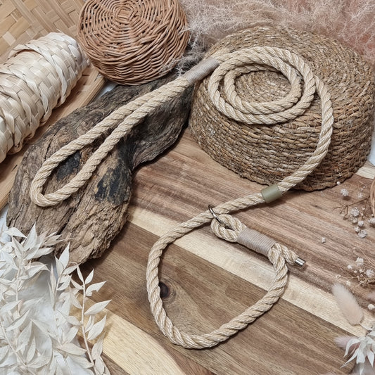 Sand Twisted - (120cm length / 10mm Rope) Rope Dog Slip Lead