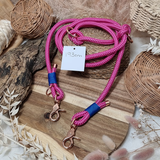 Pink Blue RG - 190cm length Rope Training Lead