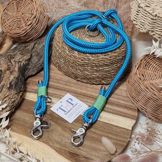Blue & Green - 180cm (6ft) length Rope Training Lead