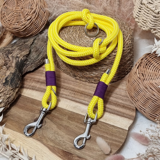 Yellow & Purple - 180cm (6ft) length Rope Training Lead