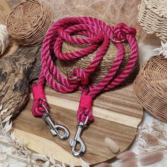 Fuchsia SI - 245cm (8ft) length Rope Training Lead (12mm Rope)