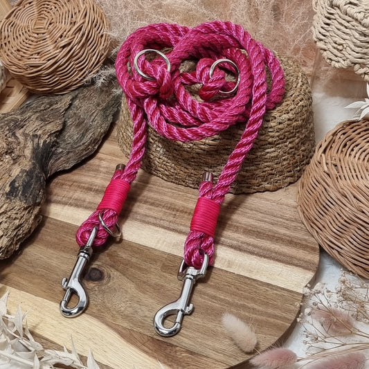 Fuchsia SI - 245cm (8ft) length Rope Training Lead (10mm Rope)