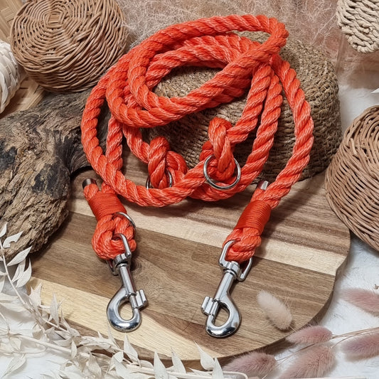 Orange SI - 245cm (8ft) length Rope Training Lead (12mm Rope)