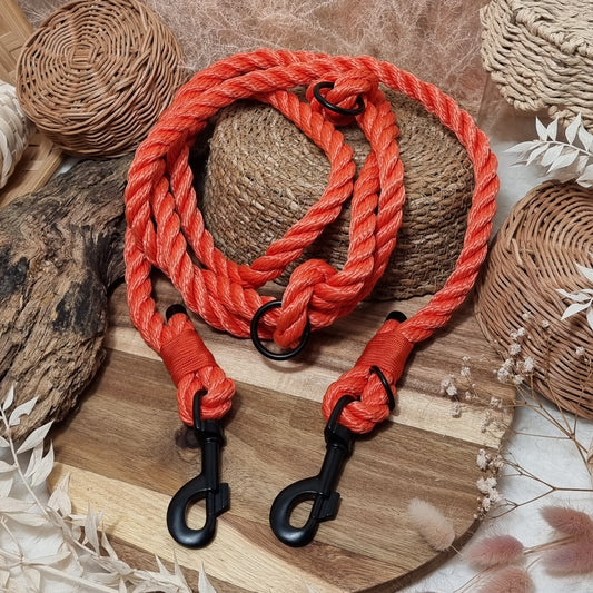 Orange BL - 245cm (8ft) length Rope Training Lead (12mm Rope)