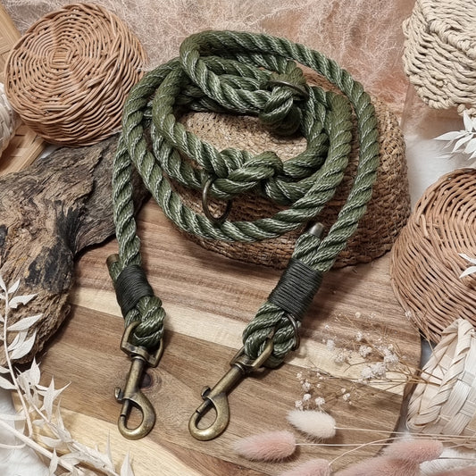 Olive AB - 245cm (8ft) length Rope Training Lead (12mm Rope)