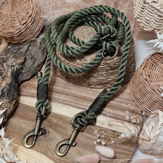 Olive AB - 245cm (8ft) length Rope Training Lead (10mm Rope)