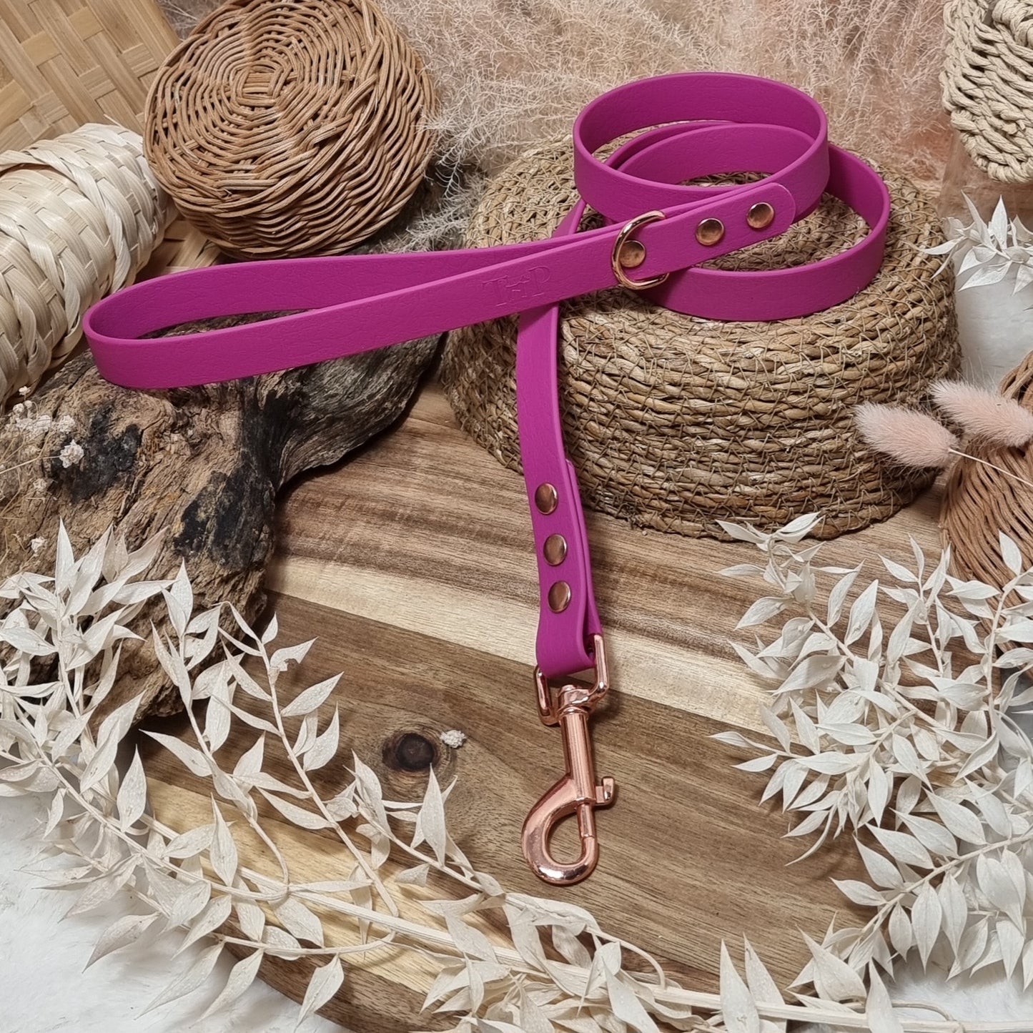 Pink Berry RG - (120cm length / Reg) Waterproof Webbing Dog Lead