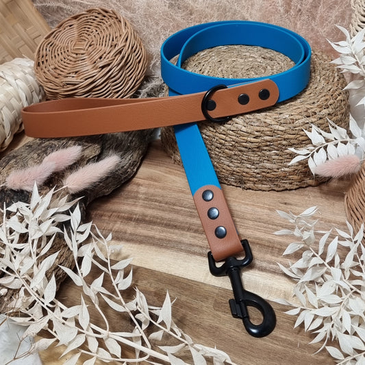 Blue & Tan BL- (120cm length / Wide) Biothane Dog Lead