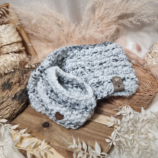 Grey/White - Human & Dog - Matchy-Matchy Snoods (Small size)