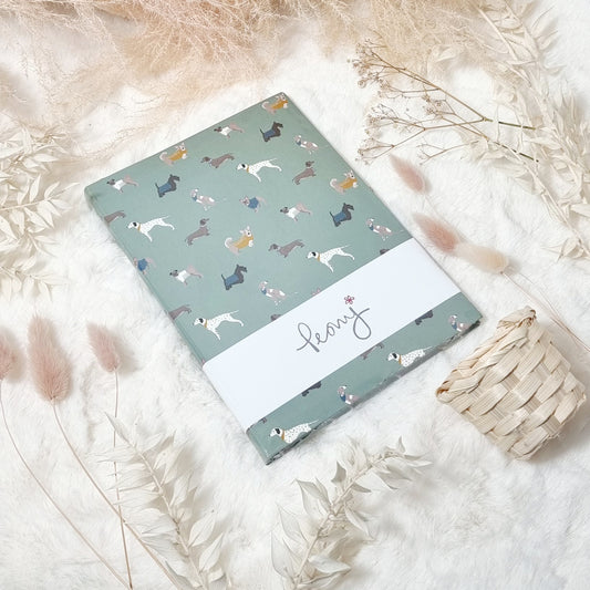 Peony A5 Note Book Multi Dog Design