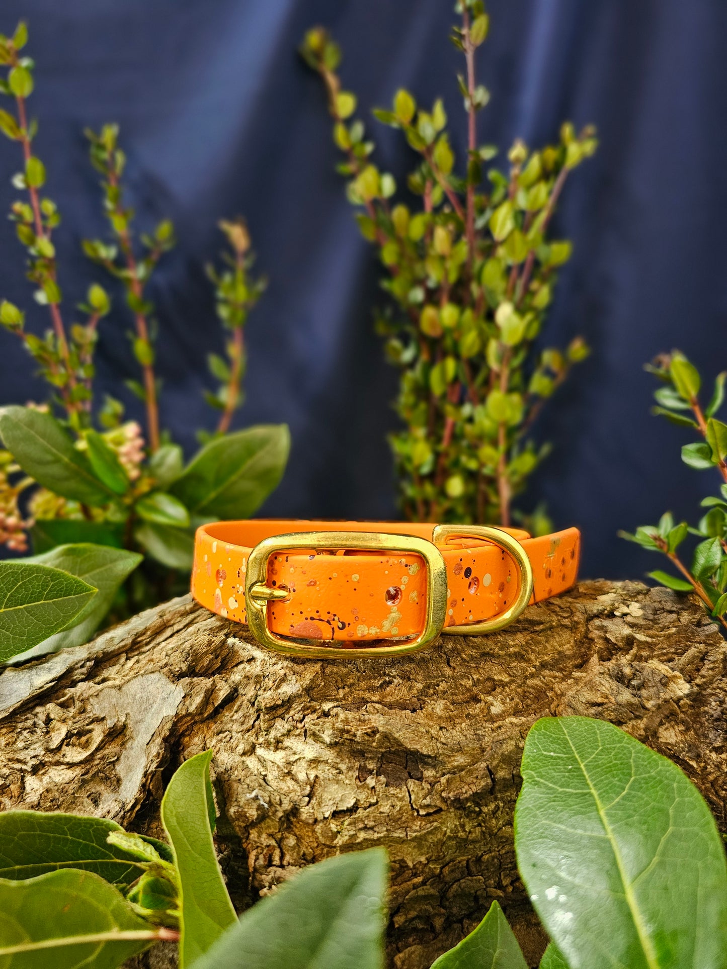 Celestial Burnt Orange - Biothane Splatter Dog Collar
