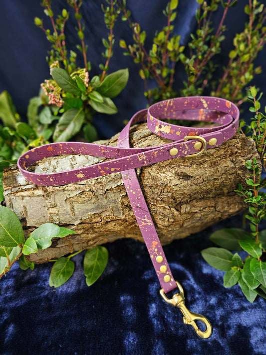 Celestial Aubergine - Waterproof BioThane© Splatter Dog Lead