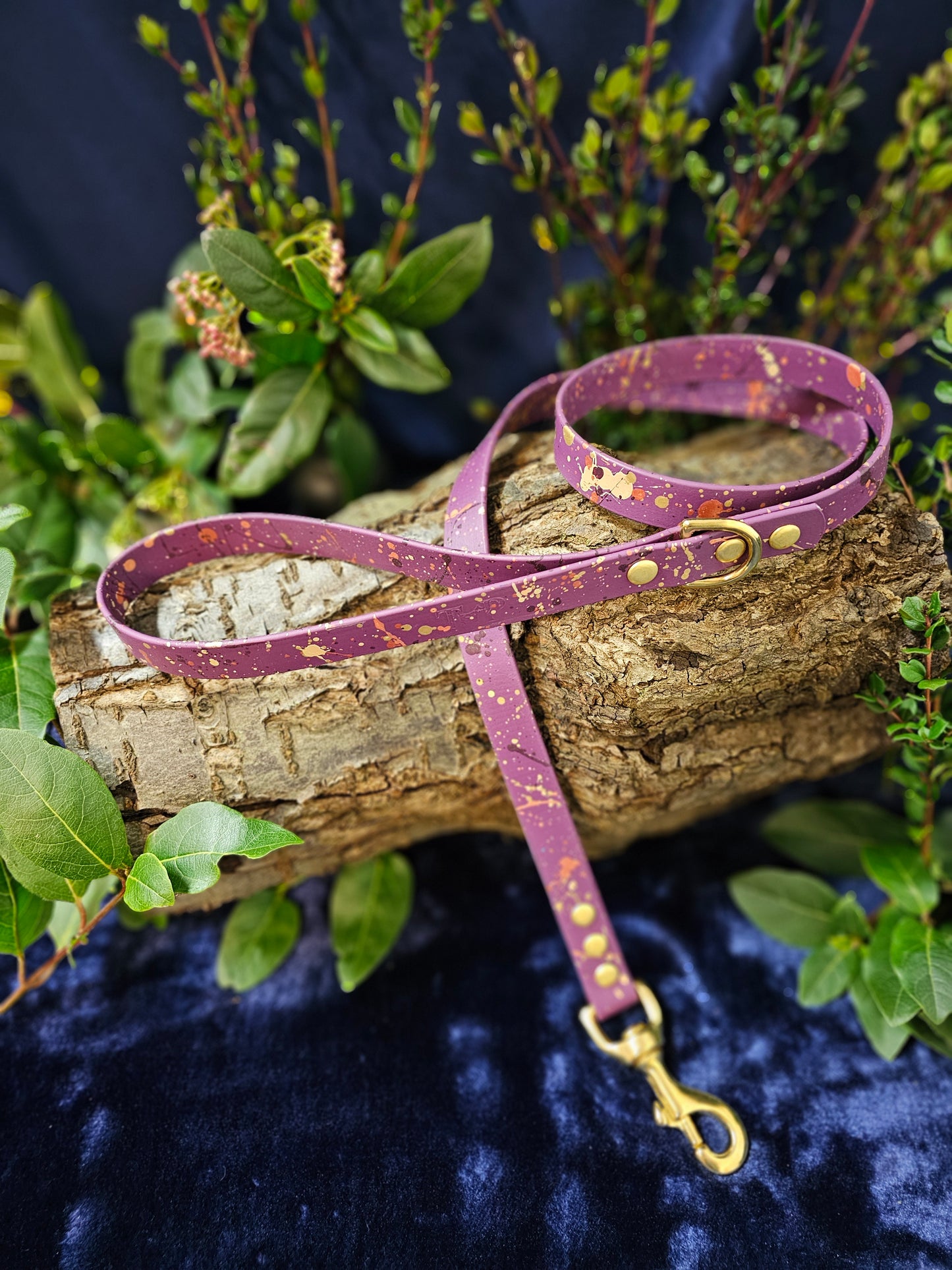 Celestial Aubergine - Waterproof BioThane© Splatter Dog Lead