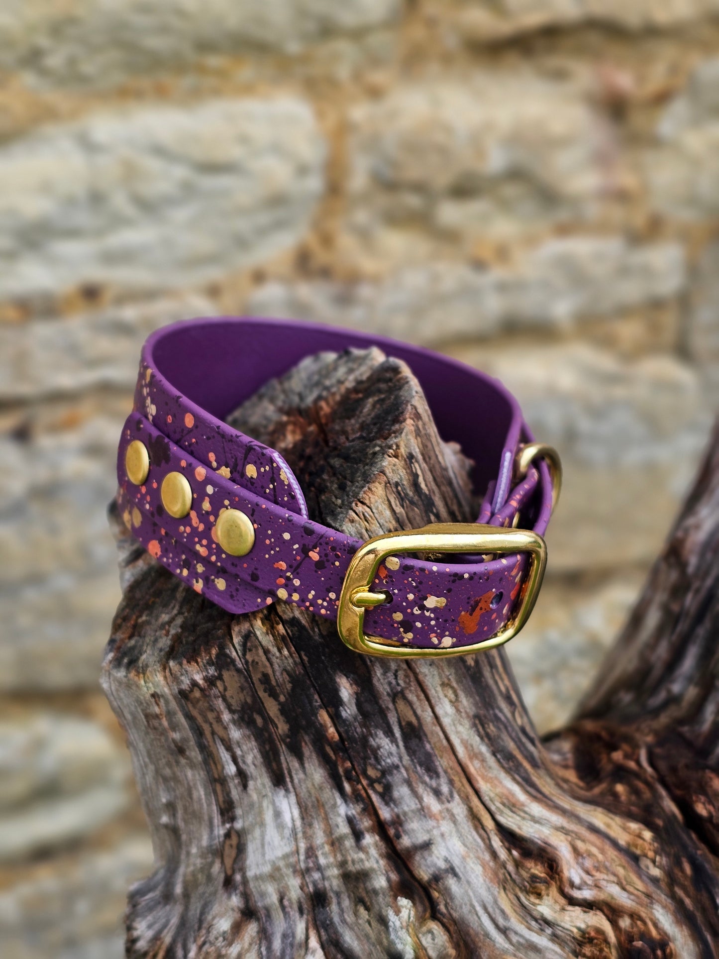 Aubergine Celestial - Splatter Sighthound / Wide Dog Collars
