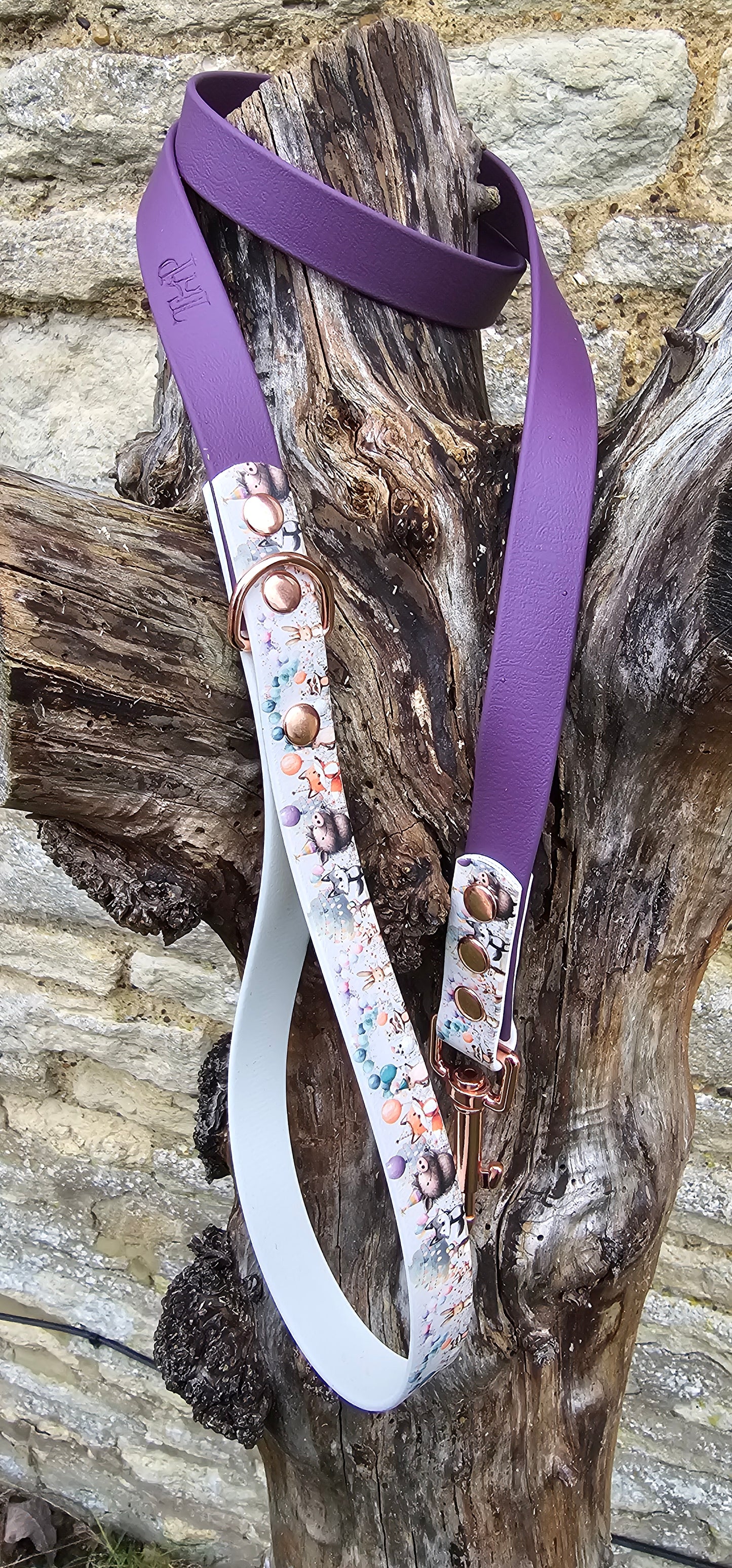 Woodland Party Girl - Printed Waterproof BioThane© Dog Lead
