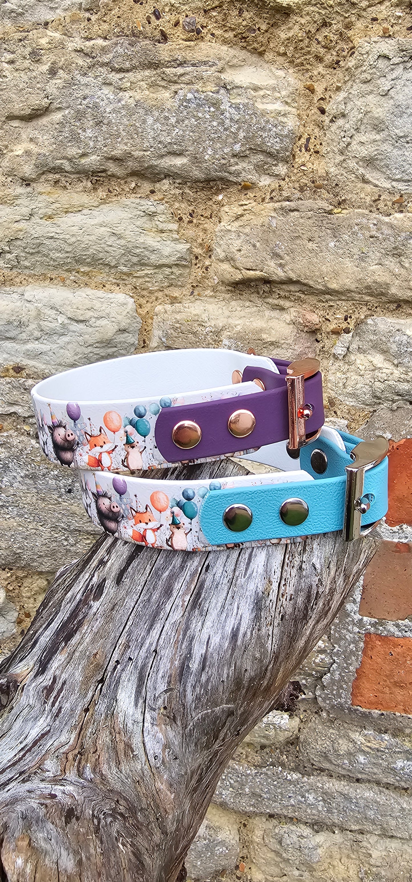 Woodland Party Girl - Printed Waterproof BioThane© Dog Collar
