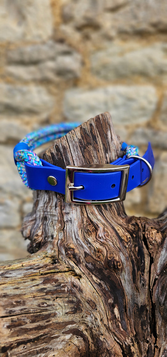 Mermaid & Royal Blue - Classic Rope Dog Collar