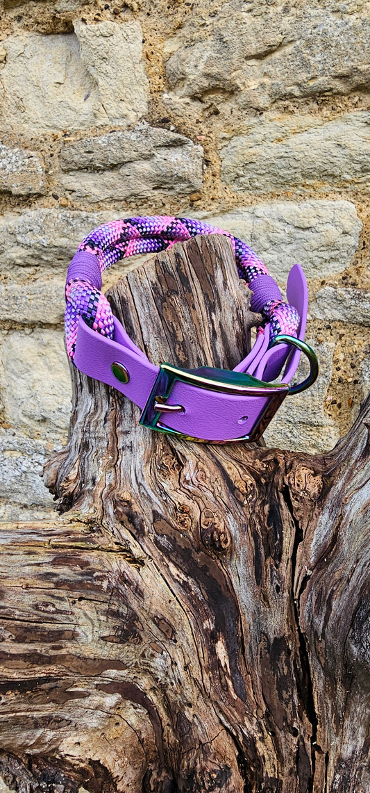Cupcake & Amethyst - Classic Rope Dog Collar