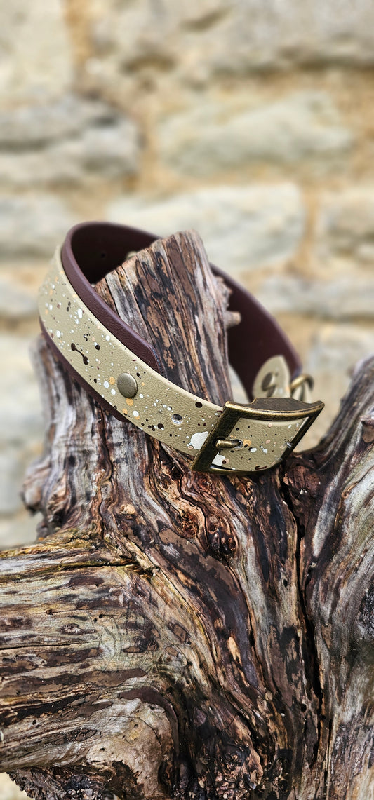 Canyon Trail - Statement Splatter Wrap Waterproof BioThane© Dog Collar