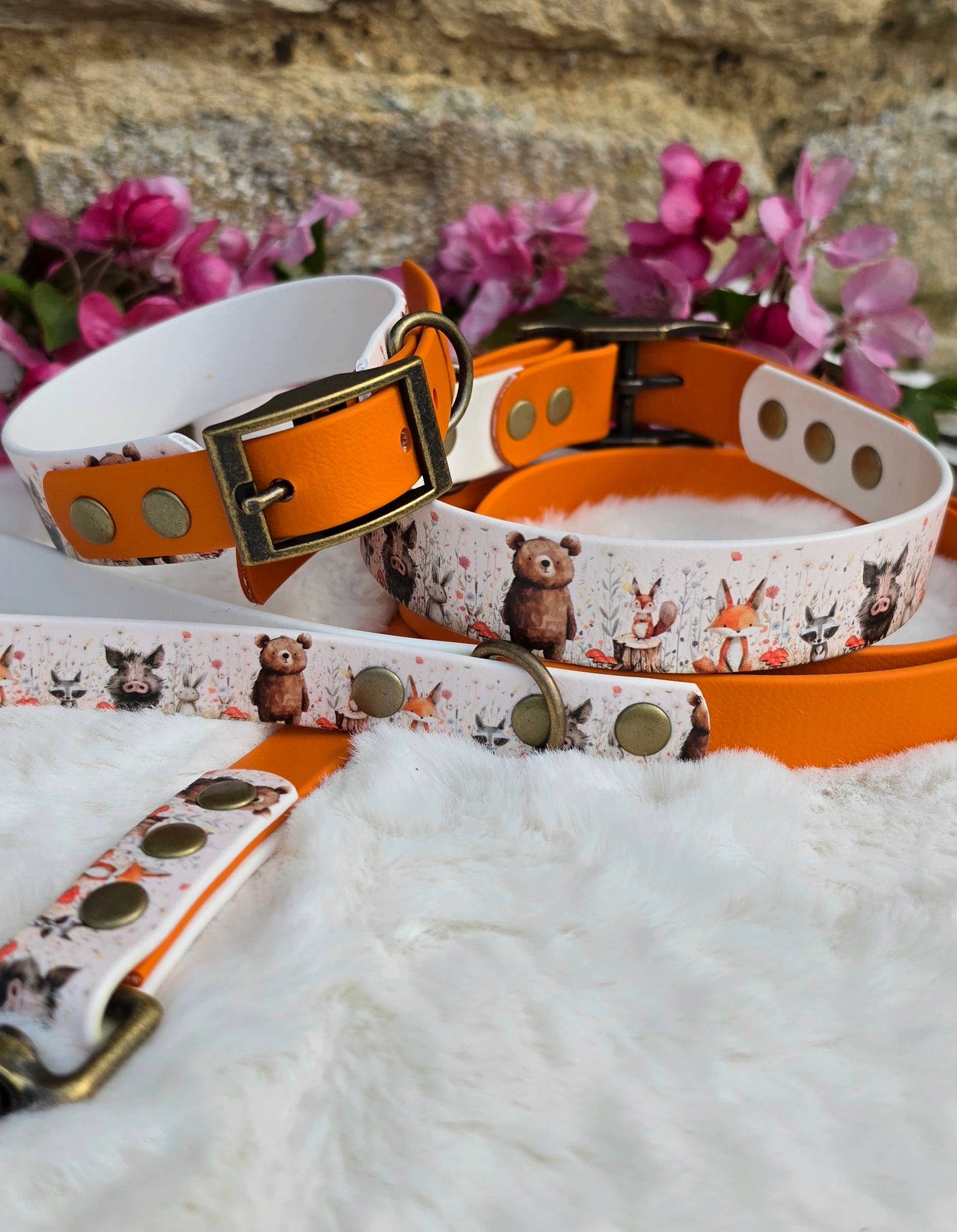 Hello Woodland - Printed Waterproof BioThane© Dog Collar