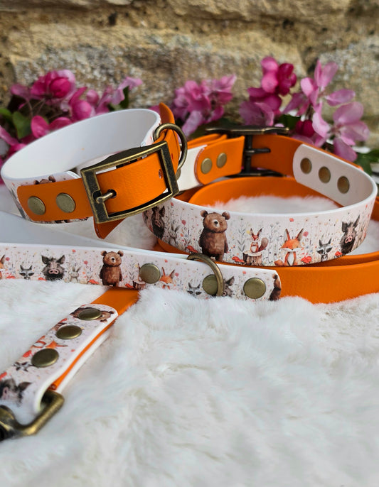 Hello Woodland - Printed Waterproof BioThane© Dog Collar