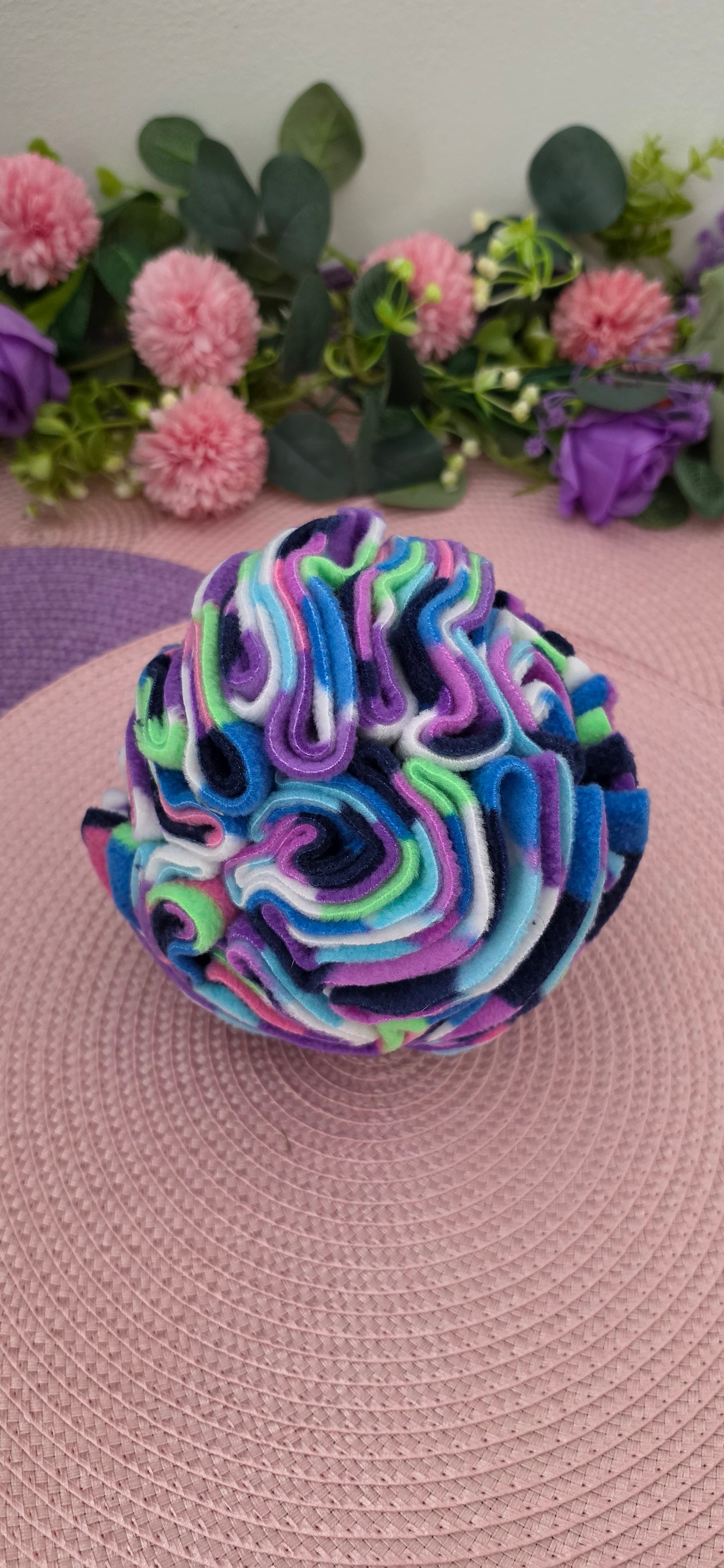 Purple Harlequin - Handmade Snuffle Ball & Enrichment Toy