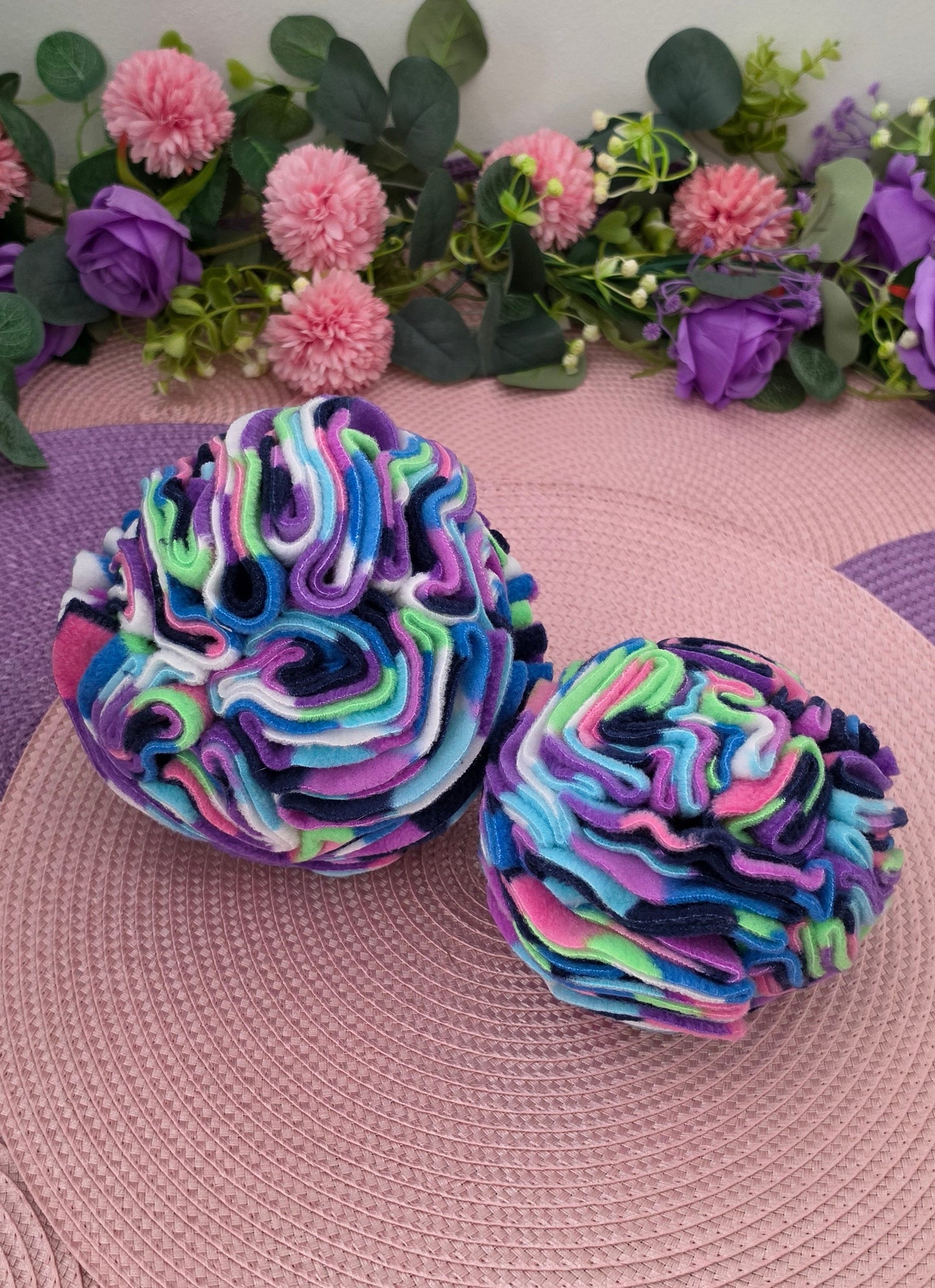 Purple Harlequin - Handmade Snuffle Ball & Enrichment Toy
