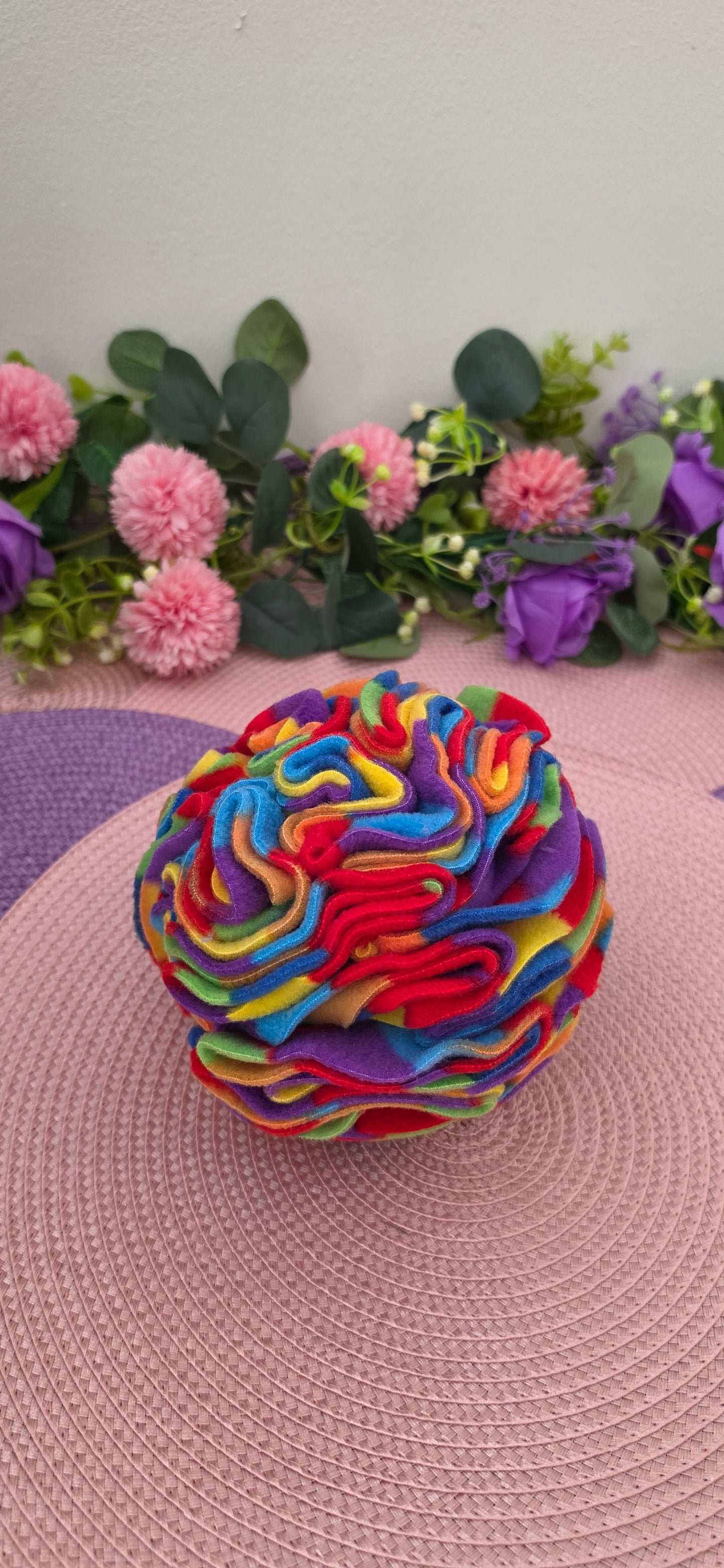 Rainbow - Handmade Snuffle Ball & Enrichment Toy