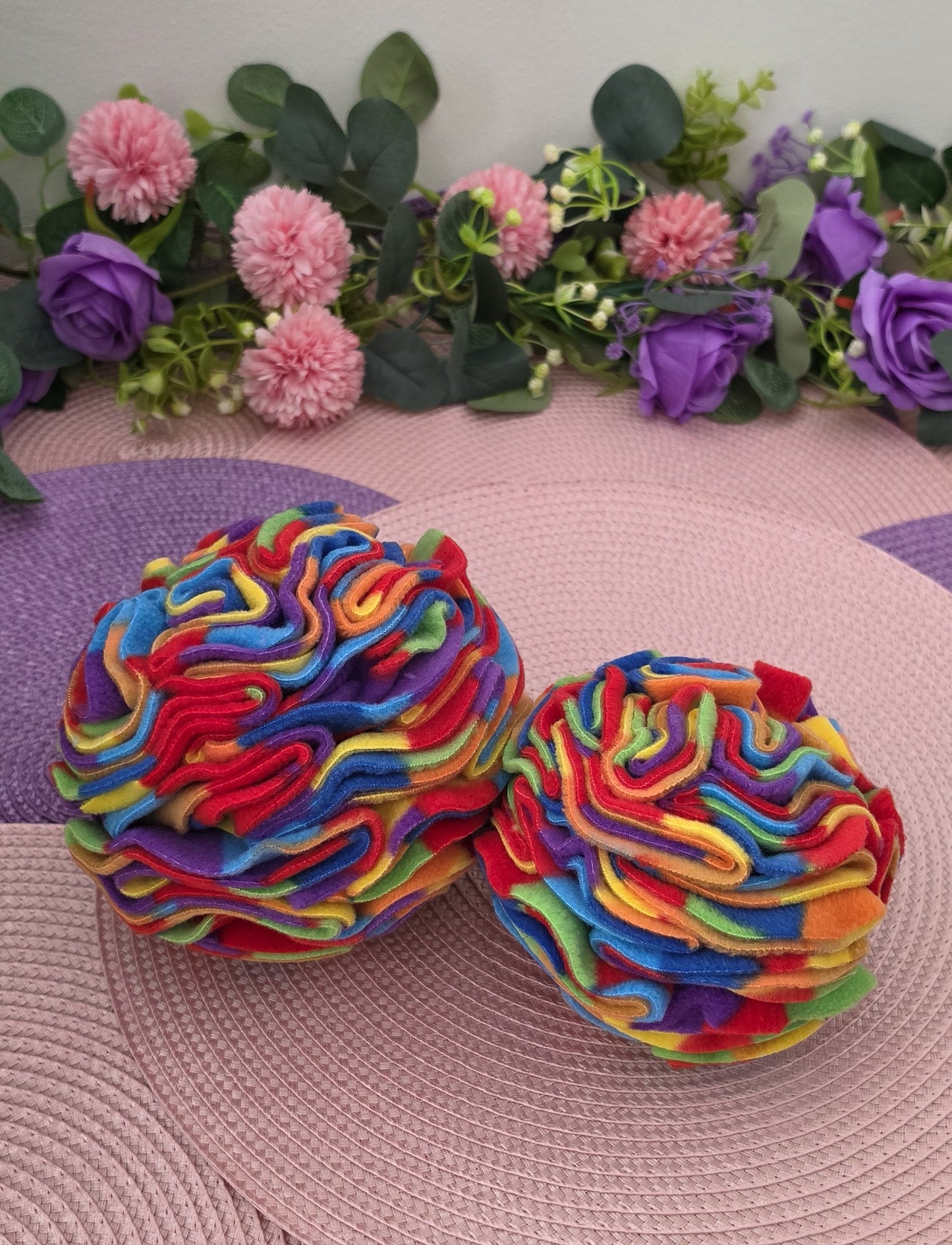 Rainbow - Handmade Snuffle Ball & Enrichment Toy