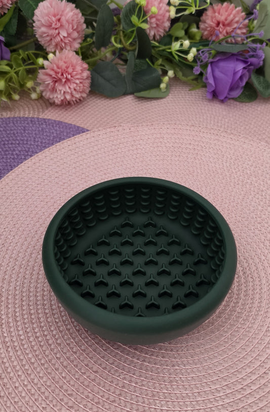 Enrichment Bowl Feeder - Dark Green