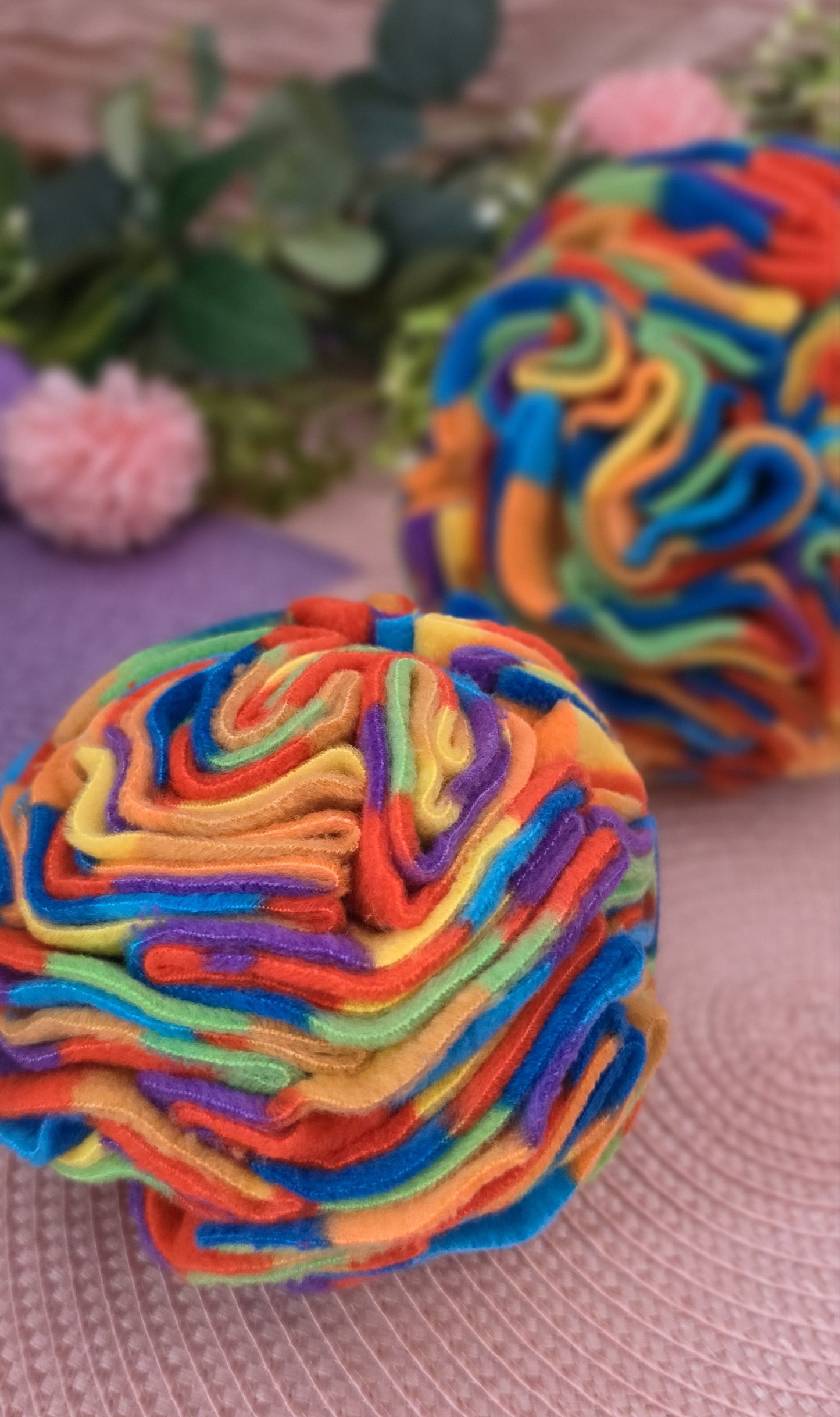 Rainbow - Handmade Snuffle Ball & Enrichment Toy