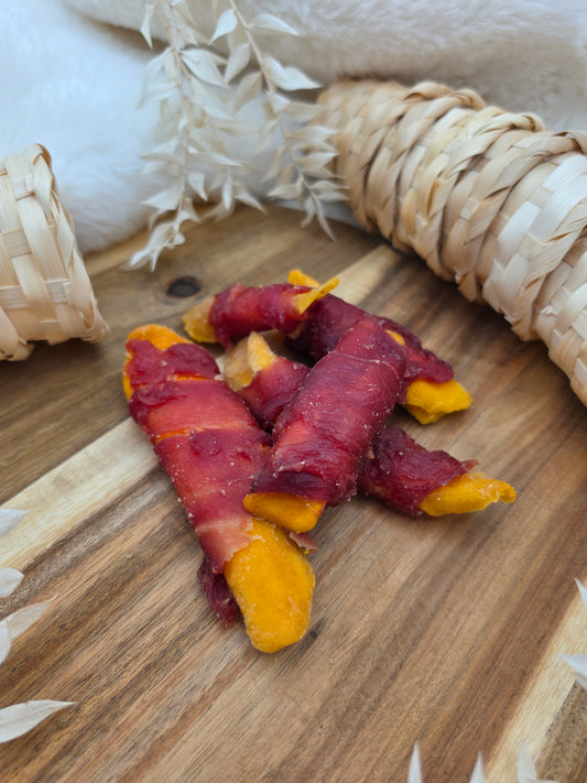 Mango wrapped in Duck