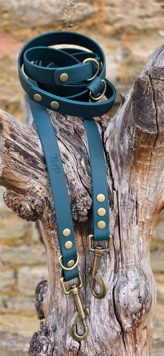 Dark Green - Waterproof BioThane© handsfree Dog Training Lead