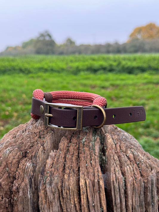 Rust & Dark Brown - Classic Rope Dog Collar