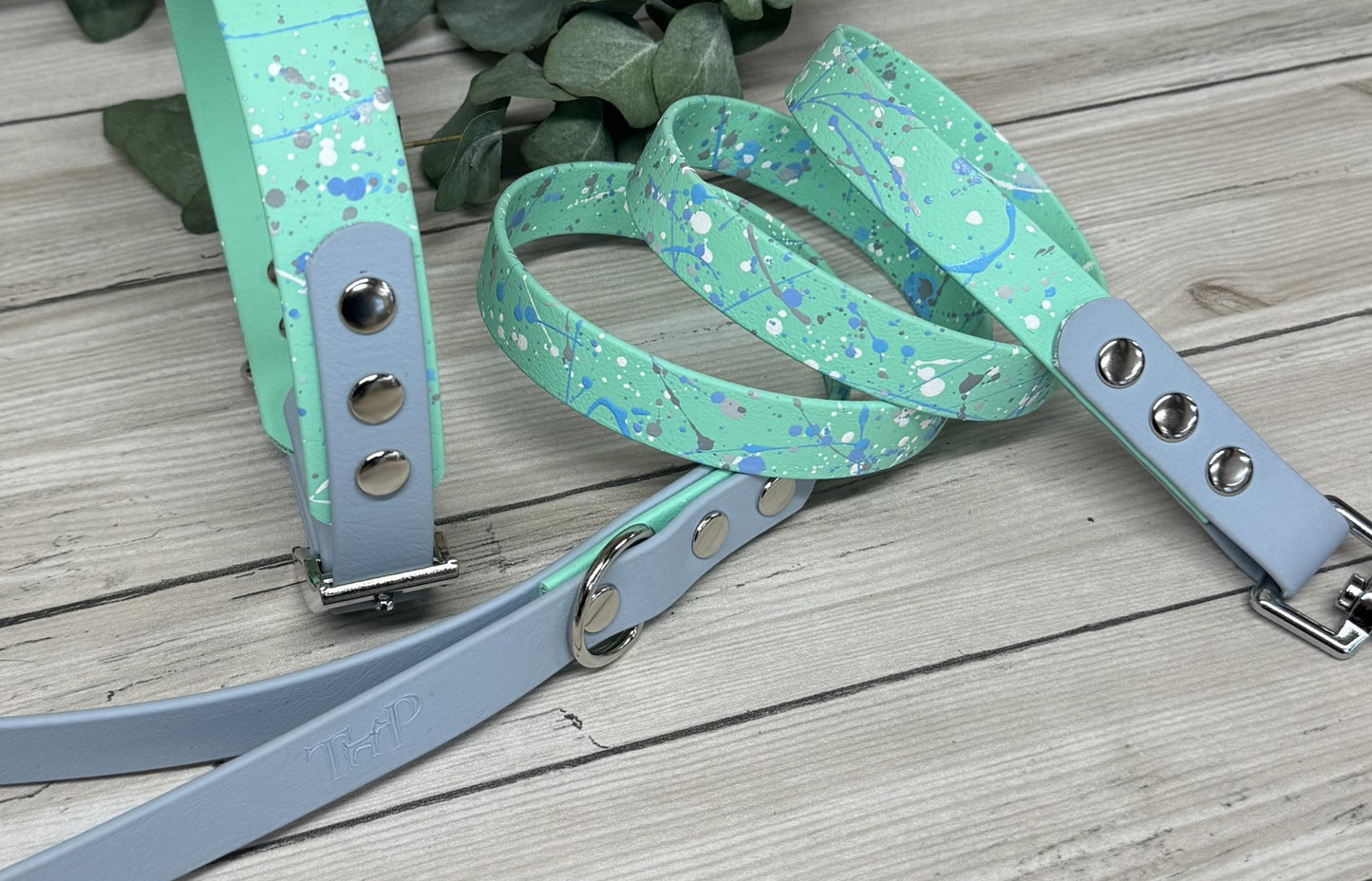 Seabreeze - Waterproof BioThane© Splatter Dog Collar - Pastel Collection