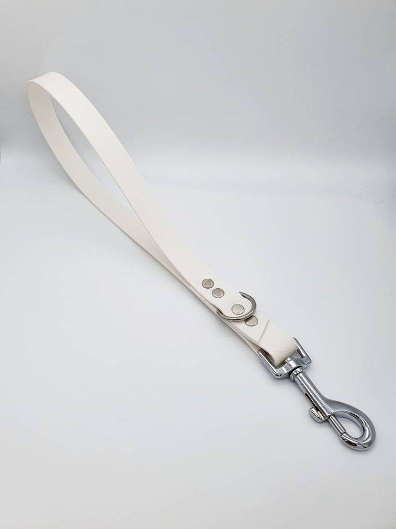 White - Waterproof BioThane® Dog Traffic Leash / Dog Traffic Handle