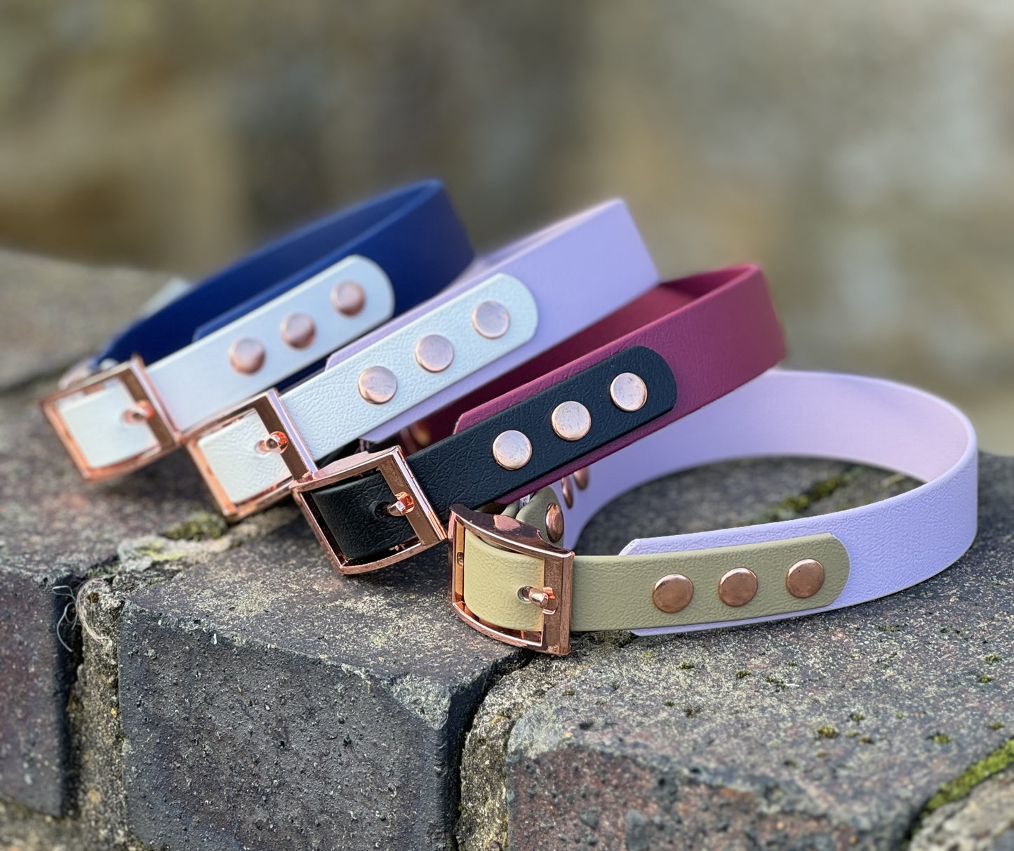 Waterproof BioThane© two-coloured Dog Collar - Design Your Own