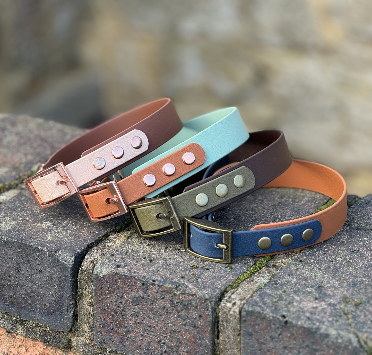 Waterproof BioThane© two-coloured Dog Collar - Design Your Own