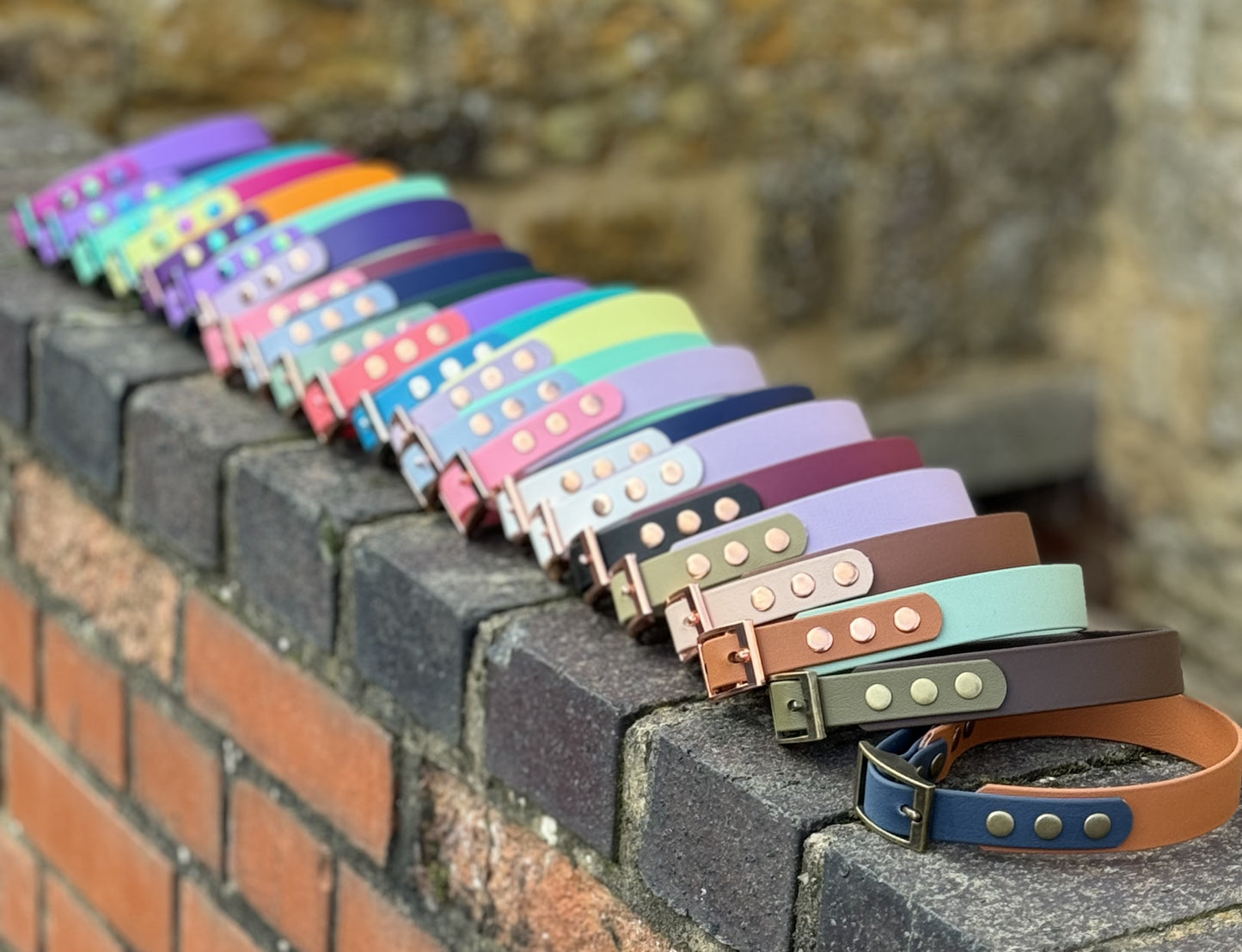 Waterproof BioThane© two-coloured Dog Collar - Design Your Own